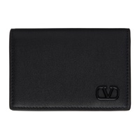 발렌티노 Valentino Garavani Black VLogo Signature Card Holder 242807M163006