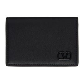 발렌티노 Valentino Garavani Black VLogo Signature Card Holder 242807M163006