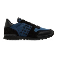 발렌티노 Valentino Garavani Blue & Black Rockstud Sneakers 222807M237022