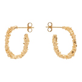 Veneda Carter SSENSE Exclusive Gold VC003 Small Open Hoop Earrings 241882M144000