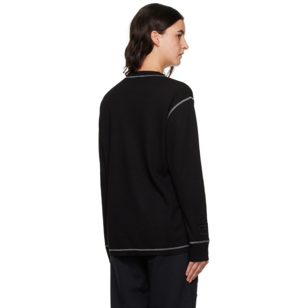  VeniceW Black Printed Long Sleeve T-Shirt 232426F110000