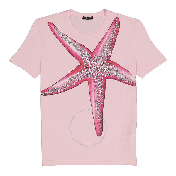 베르사체 베르사체 Versace Ladies Starfish Printed T-Shirt A89343-A213311-1P590