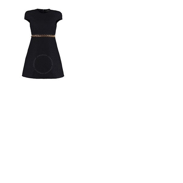베르사체 베르사체 Versace Ladies Black Woven Chain-Link Mini Shift Dress 1003566-1A02849-1B000
