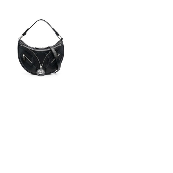 베르사체 베르사체 Versace Small Repeat Hobo Bag - Black 10076801A058781B00P
