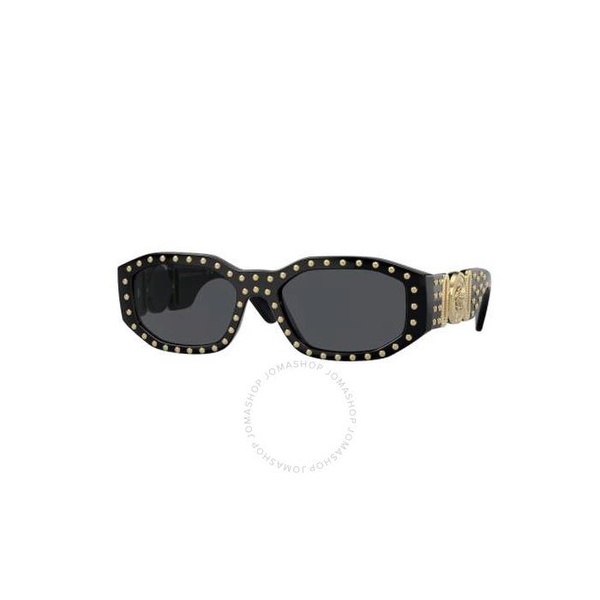 베르사체 베르사체 Versace Dark Grey Geometric Unisex Sunglasses VE4361 539787 53