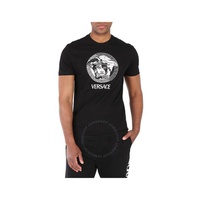베르사체 Versace Mens Black Medusa Logo T-Shirt 1006984 1A04967 1B000
