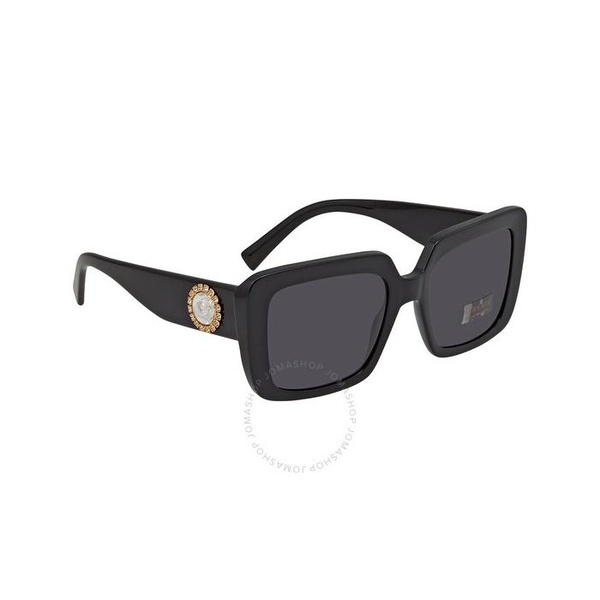 베르사체 베르사체 Versace Grey Square Ladies Sunglasses VE4384B GB1/87 54