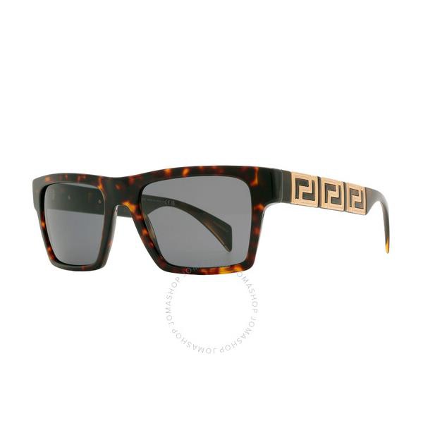 베르사체 베르사체 Versace Dark Gray Rectangular Mens Sunglasses VE4445 108/87 54