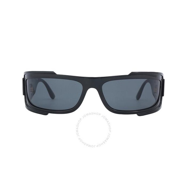 베르사체 베르사체 Versace Dark Grey Wrap Mens Sunglasses VE4446 GB1/87 67