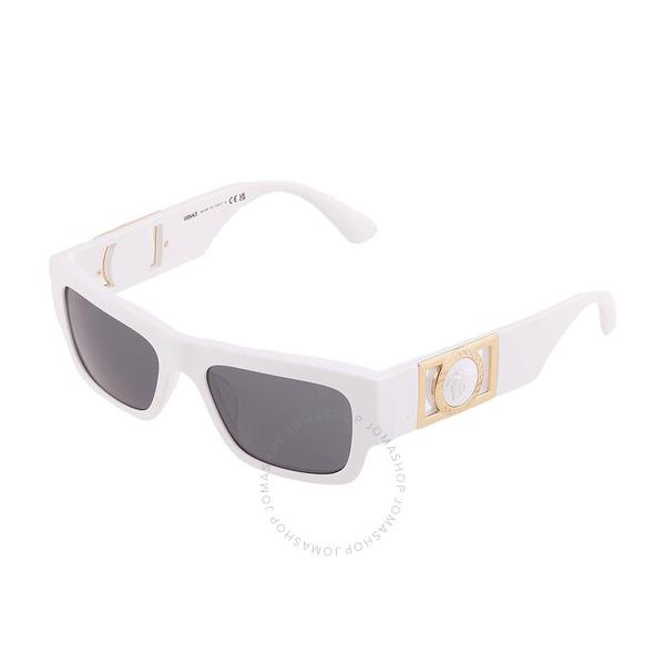 베르사체 베르사체 Versace Dark Gray Rectangular Mens Sunglasses VE4416U 314/87 53