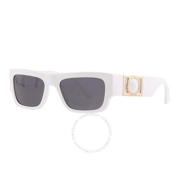 베르사체 베르사체 Versace Dark Gray Rectangular Mens Sunglasses VE4416U 314/87 53