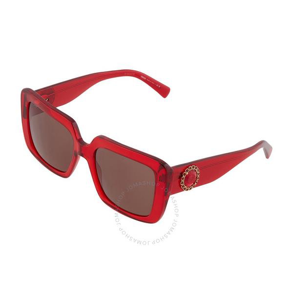 베르사체 베르사체 Versace Brown Shield Ladies Sunglasses VE4384B 528073 54