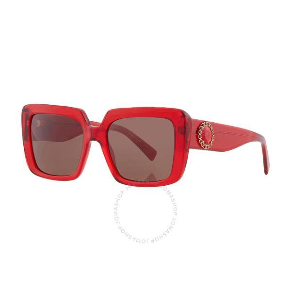 베르사체 베르사체 Versace Brown Shield Ladies Sunglasses VE4384B 528073 54