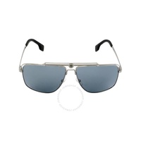 베르사체 Versace Light Grey Mirror Black Pilot Mens Sunglasses VE2242 10016G 61