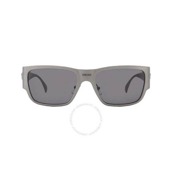 베르사체 베르사체 Versace Dark Grey Rectangular Mens Sunglasses VE2262 126287 56