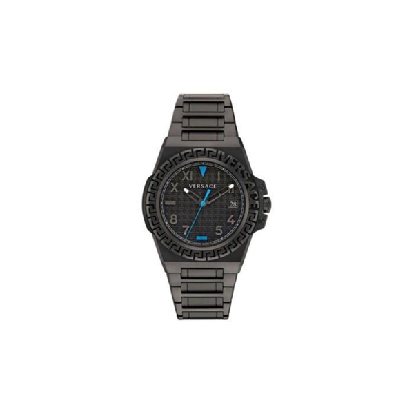 베르사체 베르사체 Versace MEN'S Greca Reaction Stainless Steel Black Dial Watch VE3I00622