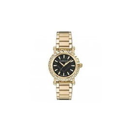 베르사체 Versace MEN'S Greca Glam Stainless Steel Black Dial Watch VE6D00323