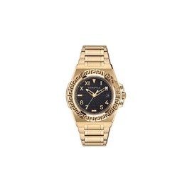 베르사체 Versace MEN'S Greca Reaction Stainless Steel Black Dial Watch VE3I00522