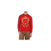베르사체 Versace Red Intarsia Knit Jacqurd Sweater, Brand Size 48 (US Size 38) 1007982-1A05696-1R780