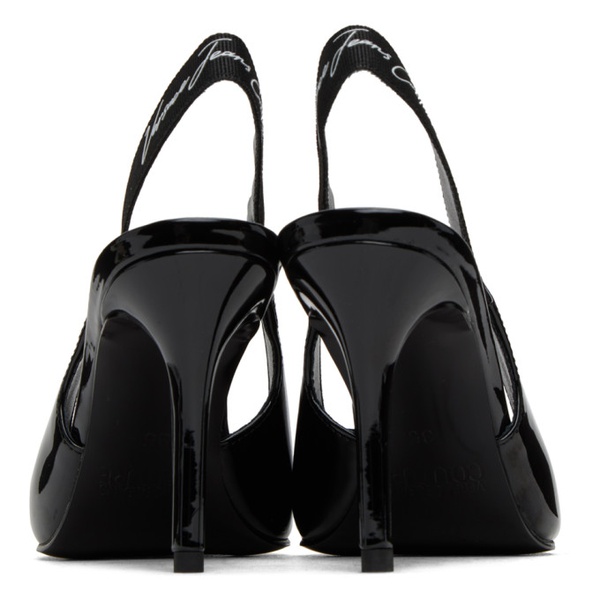 베르사체 베르사체 진 꾸뛰르 베르사체 Versace Jeans Couture Black Scarlett Slingback Heels 232202F122011