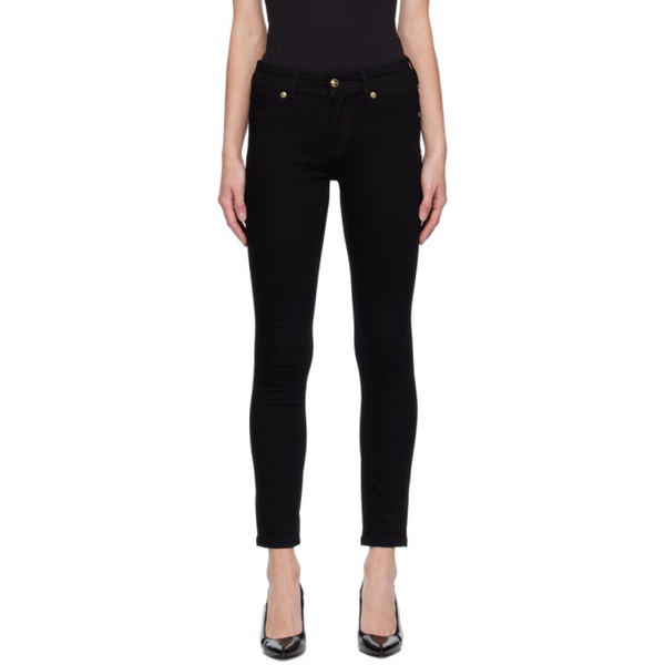 베르사체 베르사체 진 꾸뛰르 베르사체 Versace Jeans Couture Black V-Emblem Jeans 232202F069007