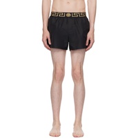 베르사체 언더웨어 베르사체 Versace Underwear Black Greca Swim Shorts 232653M208039