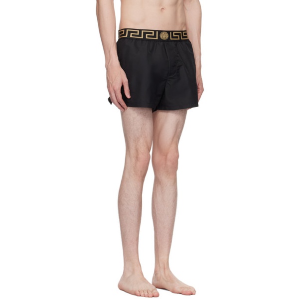 베르사체 베르사체 언더웨어 베르사체 Versace Underwear Black Greca Swim Shorts 232653M208039