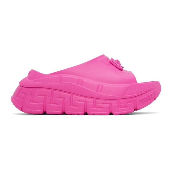 베르사체 베르사체 Versace Pink Medusa 95 Platform Sandals 232404F124002