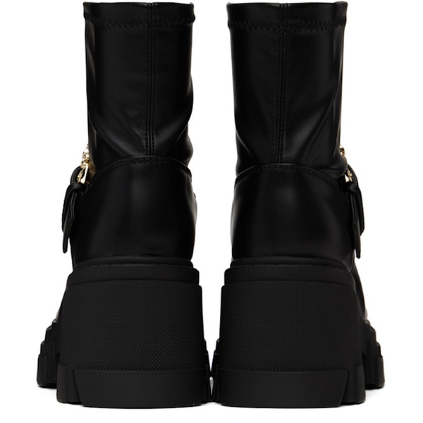 베르사체 베르사체 진 꾸뛰르 베르사체 Versace Jeans Couture Black Pin-Buckle Boots 232202F113003