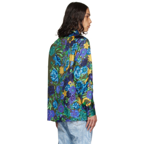 베르사체 베르사체 Versace Khaki Wildflower West Shirt 232404M192028
