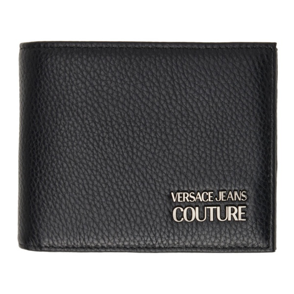 베르사체 베르사체 진 꾸뛰르 베르사체 Versace Jeans Couture Black Logo Bifold Wallet 232202M164005