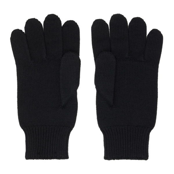 베르사체 베르사체 Versace Black Logo Gloves 232404M135000
