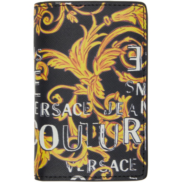 베르사체 베르사체 진 꾸뛰르 베르사체 Versace Jeans Couture Black Regalia Baroque Card Holder 231202M164014