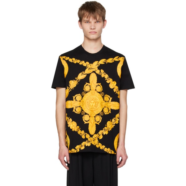 베르사체 베르사체 Versace Black Maschera Baroque T-Shirt 231404M213039