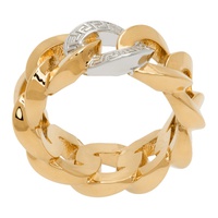 베르사체 Versace Gold Curb Chain Ring 231404F024017