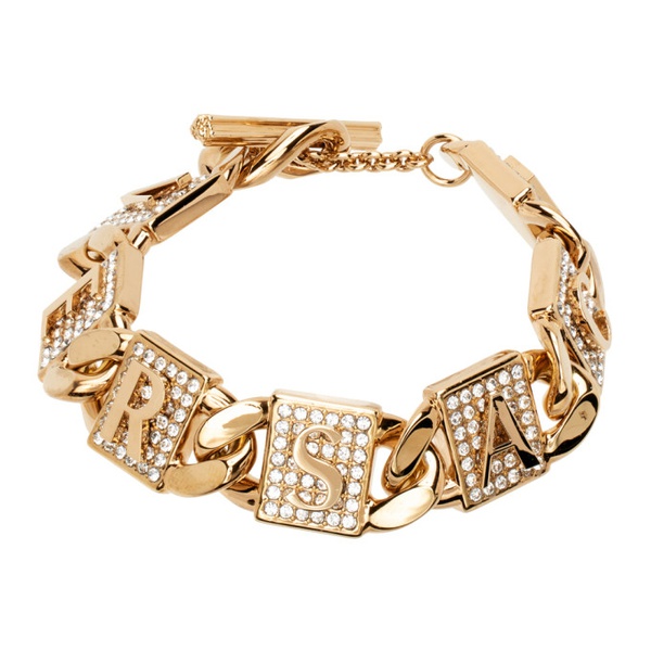베르사체 베르사체 Versace Gold Crystal Tiles Bracelet 231404F020009