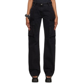 베르사체 Versace Black Flap Pocket Jeans 231404F069005
