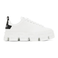 베르사체 Versace White Greca Portico Strap Sneakers 232404M237037
