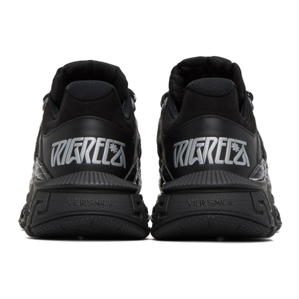 베르사체 베르사체 Versace Black & Silver Trigreca Sneakers 232404M237035
