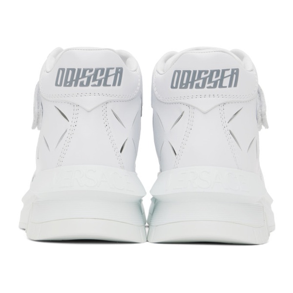 베르사체 베르사체 Versace White Slashed Odissea Sneakers 231404M236005