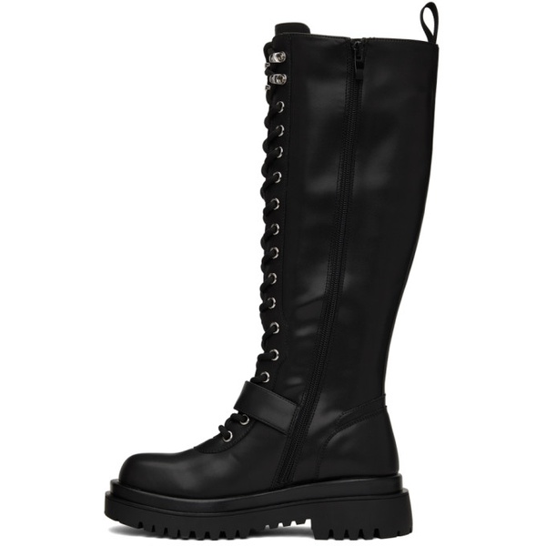 베르사체 베르사체 진 꾸뛰르 베르사체 Versace Jeans Couture Black Drew Tall Boots 222202F115005