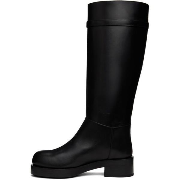 베르사체 베르사체 Versace Black Safety Pin Tall Boots 222404F115000