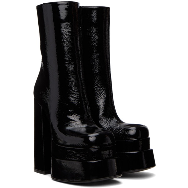베르사체 베르사체 Versace Black Aevitas Platform Boots 222404F113006