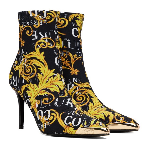 베르사체 베르사체 진 꾸뛰르 베르사체 Versace Jeans Couture Black & Yellow Scarlett Boots 231202F113000