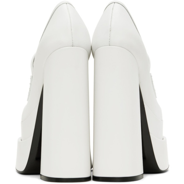 베르사체 베르사체 Versace White Aevitas Platform Loafers 231404F122024