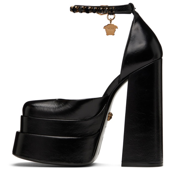 베르사체 베르사체 Versace Black Aevitas Platform Heels 222404F122003