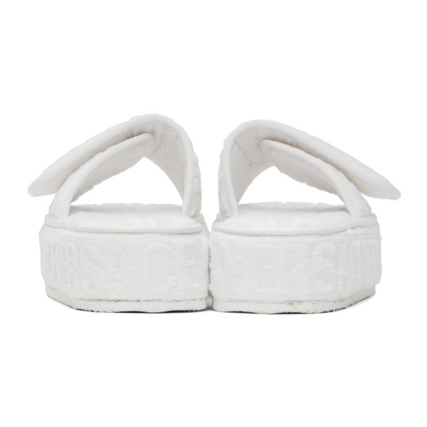 베르사체 베르사체 언더웨어 베르사체 Versace Underwear White Medusa Platform Slippers 222653F121005