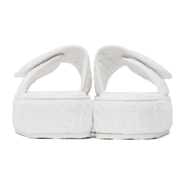 베르사체 베르사체 언더웨어 베르사체 Versace Underwear White Medusa Slippers 231653F121006