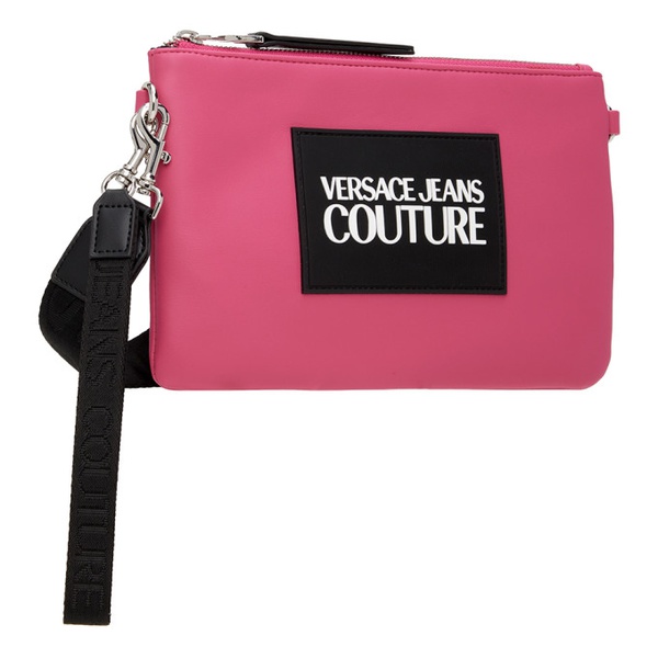 베르사체 베르사체 진 꾸뛰르 베르사체 Versace Jeans Couture Pink Logo Patch Pouch 222202F045004