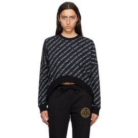 베르사체 진 꾸뛰르 베르사체 Versace Jeans Couture Black Printed Sweatshirt 232202F098001